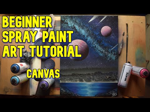 BEGINNERS Spray Paint Art Tutorial - Episode 19 (Canvas)