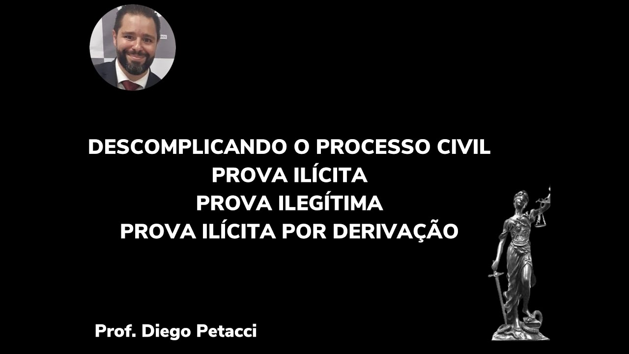 DESCOMPLICANDO O PROCESSO CIVIL  -  PROVA ILÍCITA, PROVA ILEGÍTIMA, PROVA ILÍCITA POR DERIVAÇÃO
