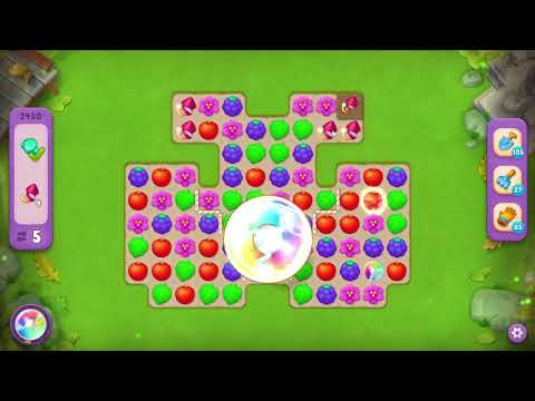 Gardenscapes 2450 Super Hard Level - 16 moves - NO BooSTERS