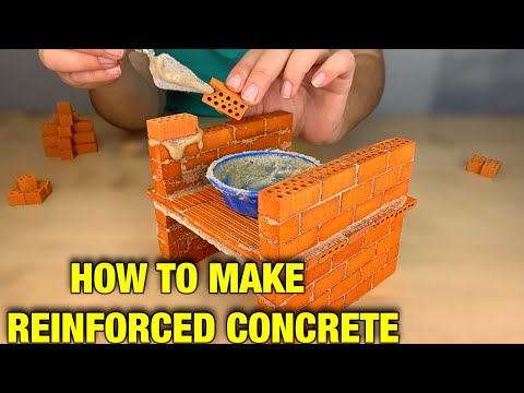 Reinforced Concrete Model, HOW TO BUILD FOUNDATION - MINIATURE BRICKLAYING