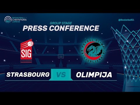 SIG Strasbourg v Petrol Olimpija - Press Conference - Basketball Champions League 2017-18
