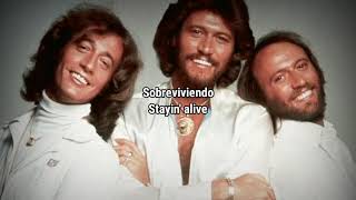 Bee Gees - Stayin&#39; Alive With Slow Bridge subtitulada en español y ingles