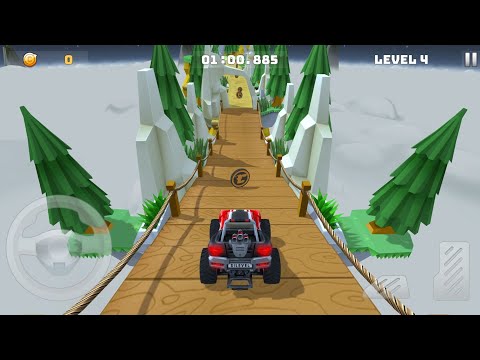 Mountain Climb Stunt 2: Levles 4 to 5 Completed Impossible Stunts Blue Car - Android GamePlay HD