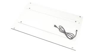 Radiant Electric Wall Heating Panel - 60x100x2.2cm - 450W, 110V - Glass