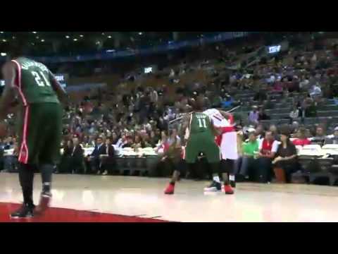 DeRozan Blows by Ellis for the Dunk   Milwaukee Bucks Vs Toronto Raptors   10   22   2012   NBA