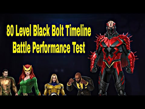 Black Bolt Timeline Battle Performance With 80 Level And Expensive Uniform - Marvel Future Fight
