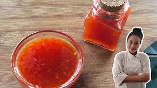 Sweet Chili Sauce Recipe •Rich •Vibrant •Shiny •Home Made Chili Sauce Recipe •ThaiChef food