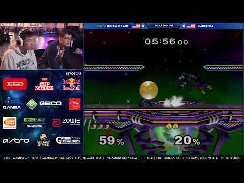 EVO 2018 - Bizzarro Flame (Ganondorf) vs Darkatma (Sheik) - Pools Round 1 - SSBM