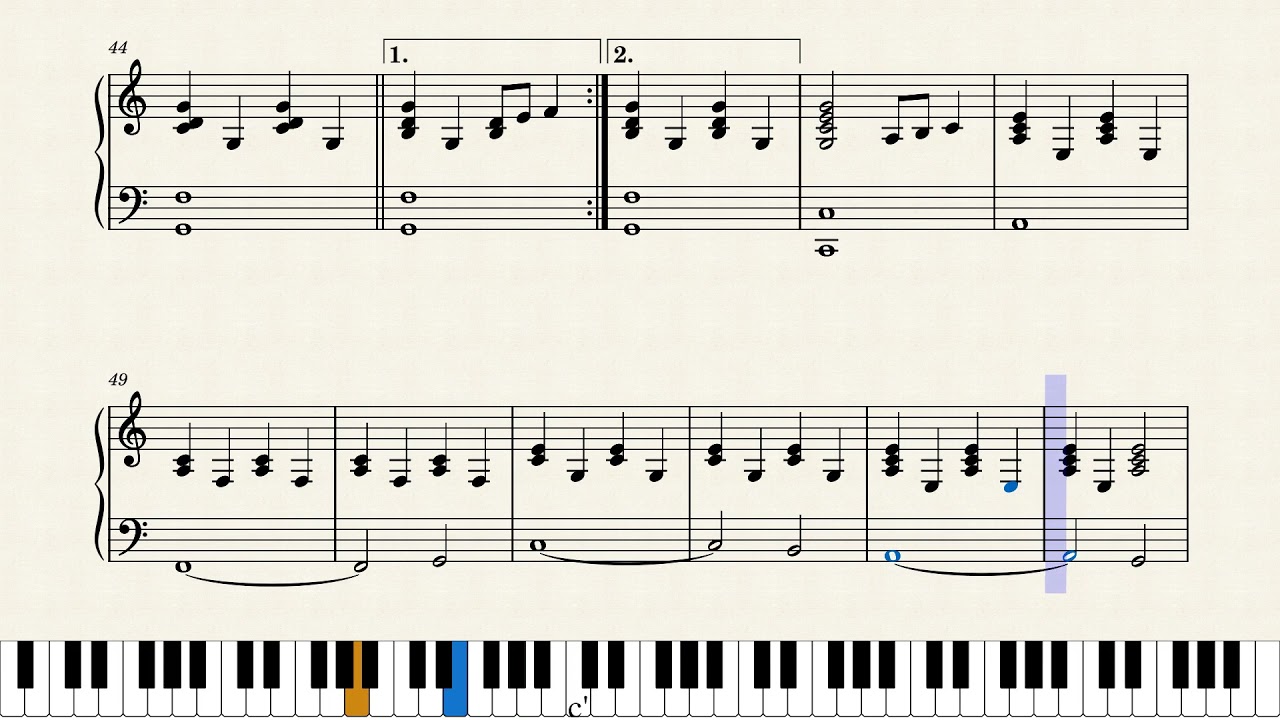 Puisque tu pars de Jean-Jacques Goldman Tuto piano - partition inter-active