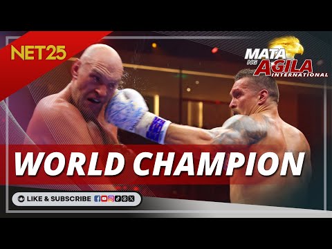 Oleksandr Usyk ng Ukraine, undisputed heavyweight champion of the world Mata Ng Agila International