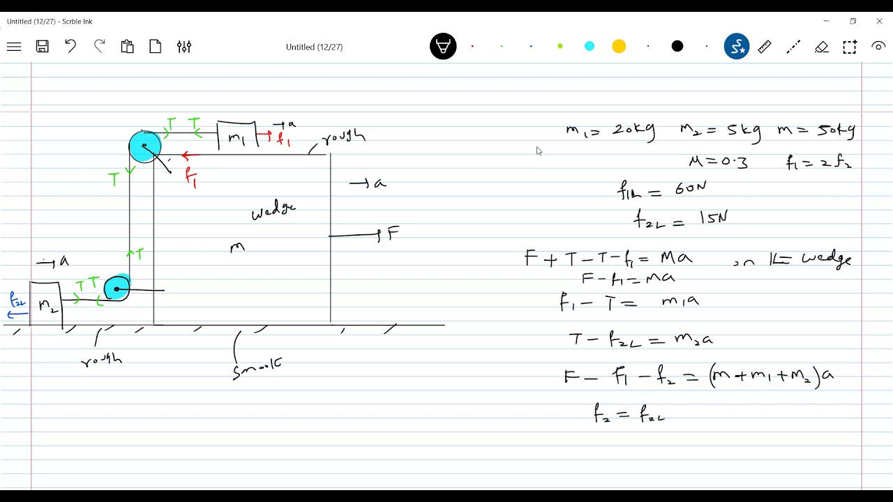 mixed concept friction numericals -ii