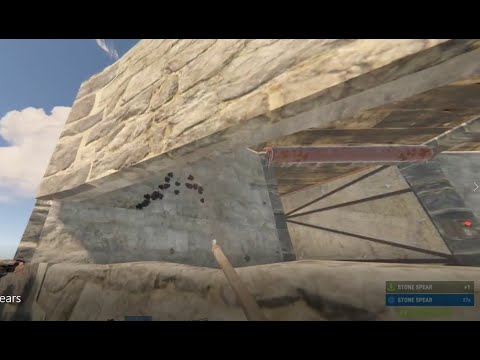 Full eco raiding with spears - Rust