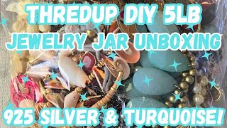 925 Silver, Turquoise, Silpada & Cats 😍 Thredup DIY 5lb Jewelry Jar Unboxing AZ #jewelryunboxing