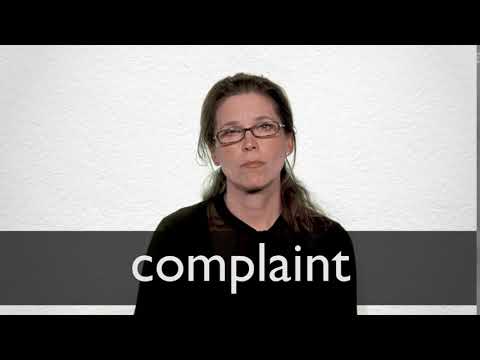 Complaint Definition And Meaning | Collins English Dictionary