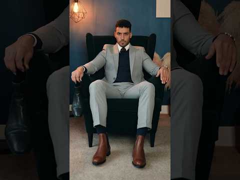 Styling chelsea boots with suit💯🔥 #shorts #mensfashion #fashion #viral #chelsea #styling