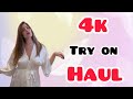 4K Try On Haul 4K Transparent Cleaning Lingerie Chic Mesh Dress Try On Haul