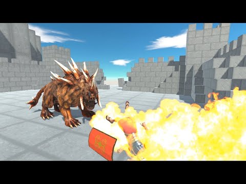 NEW UNIT HELLHOUND Fire Breath Attack vs ALL UNITS on Mountain Animal Revolt Battle Simulator