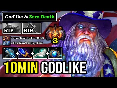 WTF 10MIN GODLIKE 9K ZEUS GOD Deleted Hard Counter Mid Silencer Crazy Magic Burst 100% IMBA DotA 2