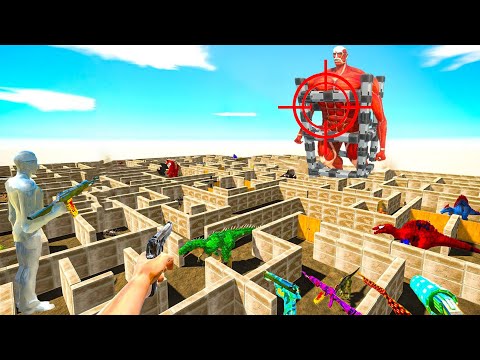 FPS AVATAR ESCAPE FROM COLOSSAL TITAN  MAZE PARKOUR - ARBS