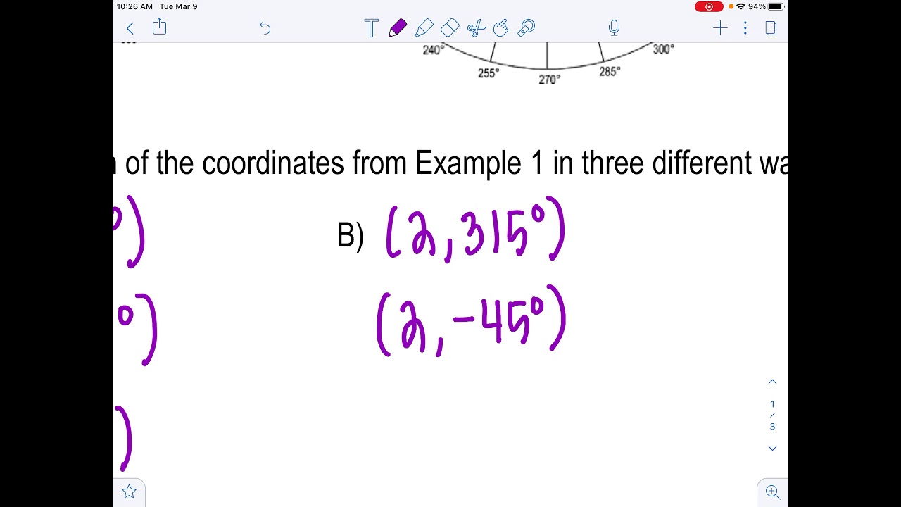 Day 1 - Polar Coordinates Notes