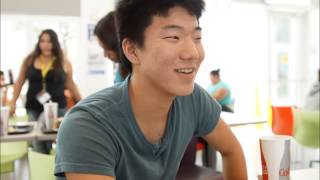 preview picture of video 'Hiroki Yamaguchi, AWC Baseball Player eats lunch at the College Cafeteria, Yuma, Arizona'