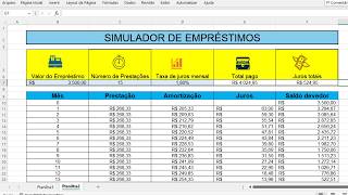 Como Criar uma Planilha de Simulação de Empréstimos no Excel – Passo a Passo