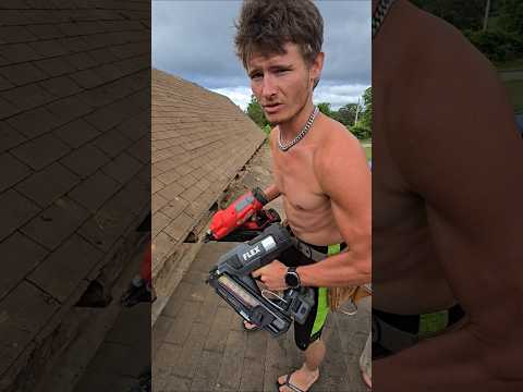 Milwaukee and flex nail gun test