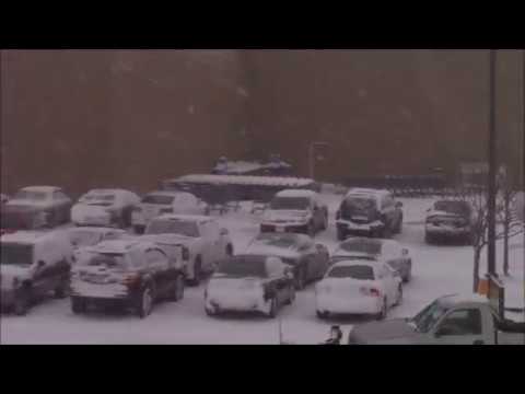 Winter Wonderland In Alpena Michigan!! Snow Falling Get's The Plows Going!!