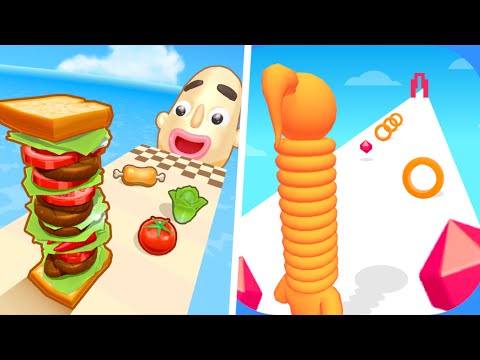 Sandwich Runner Vs Long Neck Run All Levels Gameplay Walkthrough 😂🤣😂🤣
