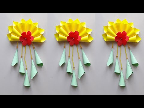 Paper Flower Wall Hanging | Easy Wall Decor Ideas | Paper Craft Easy | Newspaper Craft|Ruchita Craft