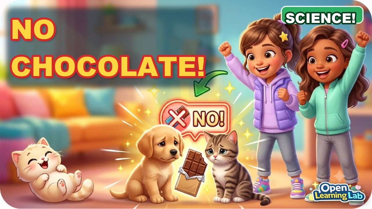 🐶 Why Dogs & Cats Can't Eat Chocolate | Pet Safety Explained for Kids
