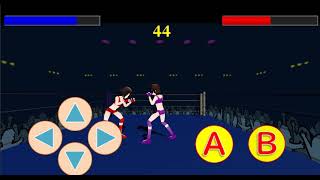 Fighting action game  "Fighting Girls"   Purple VS Red