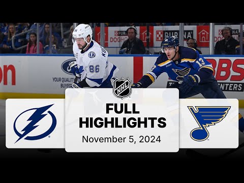 NHL Highlights | Lightning vs. Blues | November 05, 2024
