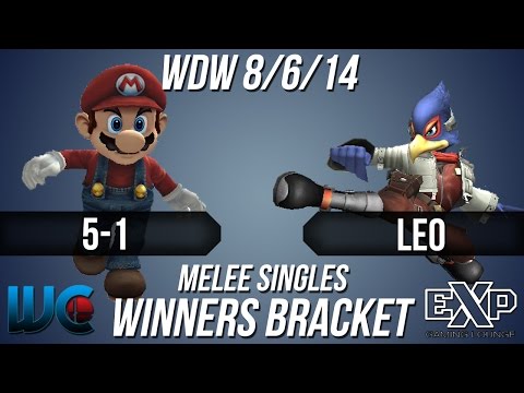 WDW 8/6/14 - 5-1 (Mario) vs. Leo (Falco/Falcon) Melee Singles Bracket