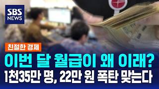 이번 달 월급이 왜 이래?..1천35만 명, 22만 원 폭탄 맞는다 / SBS / 친절한 경제