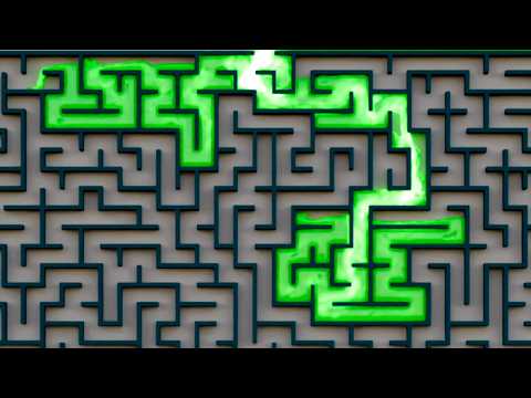 Glowing Fluid Fusion 🌟 Enters the Maze #satisfying #simulation