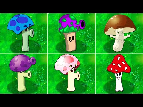 Plants vs Zombies Mod | Zombotany - 100% All SCAREDY-SHROOM Plant VS All ZomBotany 2