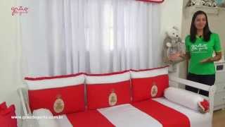 Kit Cama Babá Urso Real Vermelho | Ref: 47315