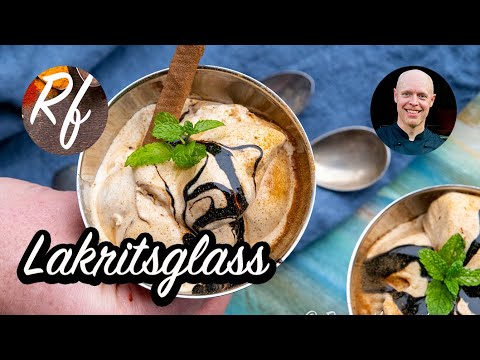 Gillar du lakrits är lakritsglass för dig. Grunden är en lättgjord vaniljglass med ägg, grädde, mjölk, socker och vanilj som jag smaksatte med salt lakritssirap. >