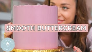 NO AIR BUBBLES! How to Smooth out Buttercream on Your Cake | Georgia