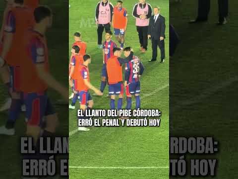 🔵🔴 Alejo Córdoba, debutó hoy con la camiseta de #SanLorenzo falló su penal. #Futbol #Ciclon #Boedo