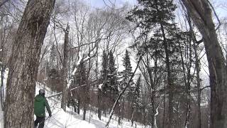 preview picture of video 'Mont Sainte Anne backcountry skiing POV Canada'