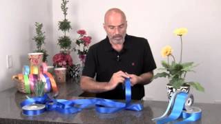How to tie a floral bow for a potted plant