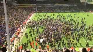 Play Off Semi Final Derby 2015 Norwich vs Ipswich Barclay Atmosphere and Pitch Invasion