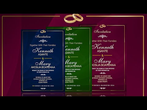 How To Design a WEDDING INVITATION CARD - Step by Step...