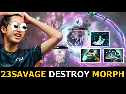 WHEN 23SAVAGE TEACHES ENEMY HOW TO USE HIS BEST HERO MORPHLING DOTA 2