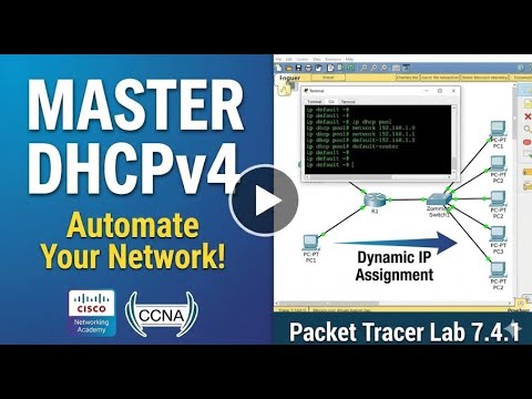 Packet Tracer 7.4.1 - Eash DHCP Steps You Need to Know!