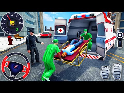 City Ambulance Emergency Simulator 2020 - Policeman Rescue Van Drive - Android GamePlay #2