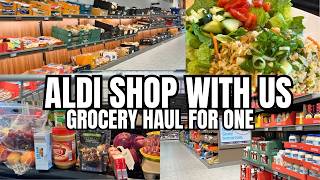 WHAT MOMMA BOUGHT FOR 3 WKS – RETIRED 1 PERSON GROCERY HAUL ~ SHOP W/ US @ ALDI FREE LUNCH @ ALPACA