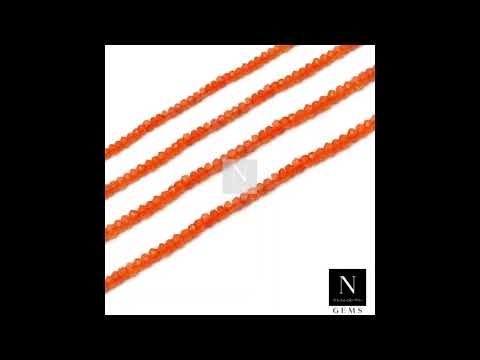 Natural Carnelian Rondelle Chip Beads